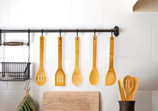 Cook, Stir, Serve in Style: 6-Piece Bamboo Utensil Set — Kenya · WIMU Kitchen