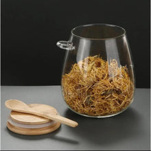 1000ml Glass Canister, Airtight Lid & Bamboo Spoon — view 3 — Kenya · WIMU Kitchen