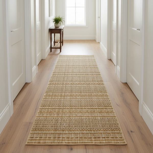 Timeless Woven Tribal Stripe Boho Corridor Runner Rug, Bound Edges, 3m or 4m — WIMU Kitchen Nairobi — Kenya · WIMU Kitchen Nairobi