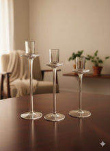 3 Piece Clear Glass Candle Holder Set 20-25cm - Nairobi — view 2 — Kenya · WIMU Kitchen