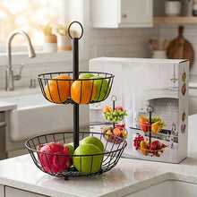 2 Tier Fruit Basket Holder with Banana Hanger for Kitchen Countertop Storage — WIMU Kitchen Nairobi — Kenya · WIMU Kitchen