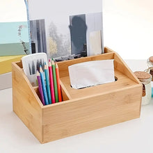 Bamboo Desktop Organizer & Tissue Box — Kenya · WIMU Kitchen