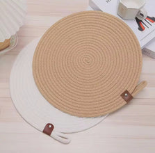 6 Piece Cotton Rope Woven Table Mat Set in Beige or Grey - Non-Slip and Heat-Resistant — WIMU Kitchen Nairobi — Kenya · WIMU Kitchen