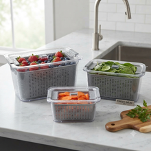 3-Piece Fresh Food Storage Container Set with Removable Drain Tray — WIMU Kitchen Nairobi — Kenya · WIMU Kitchen