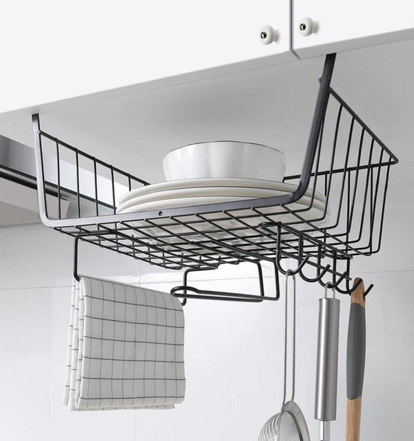4-in-1 Metallic Under Shelf Rack with Hooks — WIMU Kitchen Nairobi — Kenya · WIMU Kitchen Nairobi
