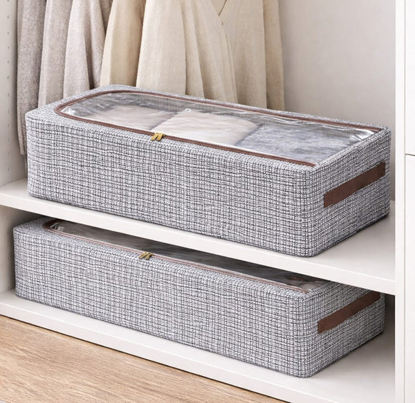Foldable Wardrobe Storage Organiser with Window and Zip, 60 x 15 x 30cm — WIMU Kitchen Nairobi — Kenya · WIMU Kitchen Nairobi