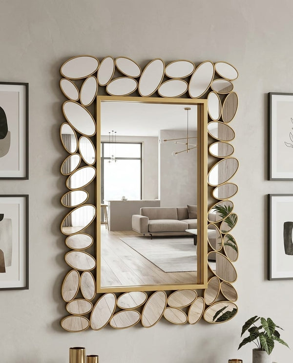 Luxury Decorative Wall Mirror – Gold 80×60cm Large Statement Mirror — WIMU Kitchen Nairobi — Kenya · WIMU Kitchen Nairobi