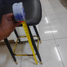 75cm Diamond-Quilted Bar Stool, Black PU Leather, Gold Accents — WIMU Kitchen Nairobi — Kenya · WIMU Kitchen