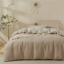 Cotton Waffle Duvet Cover 6x7 with 2 Pillowcases — view 2 — Kenya · WIMU Kitchen