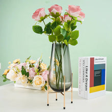 Creative Glass Vase with Gold Metal Stand - Lift-Out Glass Vessel on a Frame — WIMU Kitchen Nairobi — Kenya · WIMU Kitchen