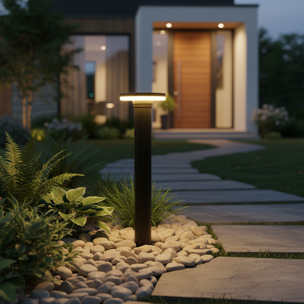 Disc LED Bollard Light 12W Warm White - IP64 Flat-Head Aluminium Bollard LL 22BL-61-06-BK-WW — WIMU Kitchen Nairobi — Kenya · WIMU Kitchen Nairobi
