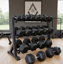 Hexagon Rubber-Coated Dumbbell - Single, 5kg or 10kg, Chrome Cast Handle & Anti-Roll Design — WIMU Kitchen Nairobi — Kenya · WIMU Kitchen