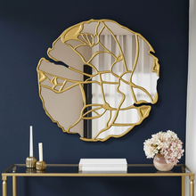 85cm Gold Abstract Wall Mirror with Sculptural Metal Frame for Living Room — WIMU Kitchen Nairobi — Kenya · WIMU Kitchen