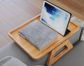 Foldable Wooden Sofa Armrest Tray 33 x 24cm, Clip-On — view 4 — Kenya · WIMU Kitchen