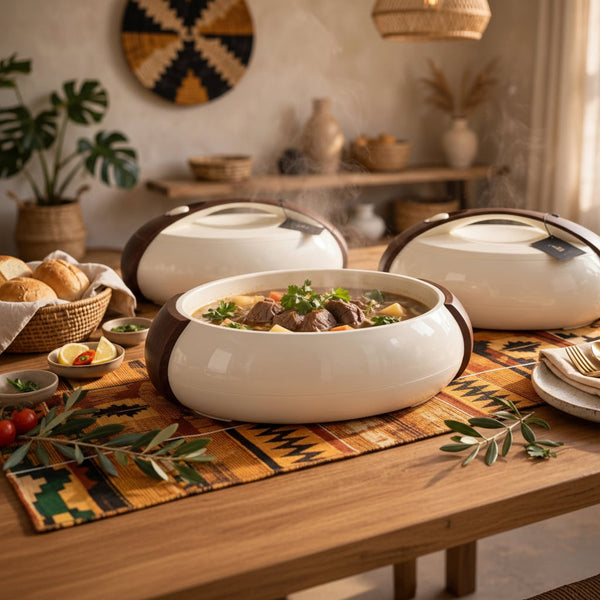 3 Piece Oval Insulated Hotpot Set, 4L 5L and 6L with Push Lock Lids — WIMU Kitchen Nairobi — Kenya · WIMU Kitchen Nairobi