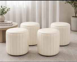 Multi-Purpose PU Leather Footstool 30 x 30cm - Footrest, Vanity Stool and Extra Seat — WIMU Kitchen Nairobi — Kenya · WIMU Kitchen