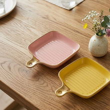 Rectangular Ceramic Snack Plate – Yellow or Pink, Single or 3-Piece Set — WIMU Kitchen Nairobi — Kenya · WIMU Kitchen
