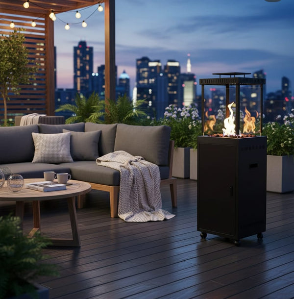 Firepit Glass Patio Outdoor Gas Heater with Visible Flame — Kenya · WIMU Kitchen Nairobi