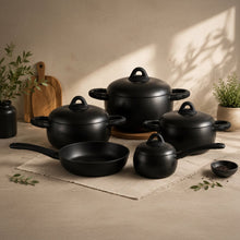9-Piece Forged Aluminium Ceramic Cookware Set – PFOA-Free Non-Stick (Black) — WIMU Kitchen Nairobi — Kenya · WIMU Kitchen