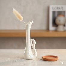 White Ceramic Swan Vase, 19cm — WIMU Kitchen Nairobi — Kenya · WIMU Kitchen