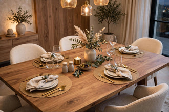 6 Piece Metallic Bronze Effect Round Table Mats, 38cm — WIMU Kitchen Nairobi — Kenya · WIMU Kitchen