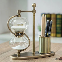 30 Minutes Hourglass Rotating 360° with Brass Pen Holder — Kenya · WIMU Kitchen