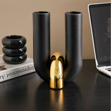 Noir Curve Ceramic Vase - Matte Black Sculptural Accent — WIMU Kitchen Nairobi — Kenya · WIMU Kitchen