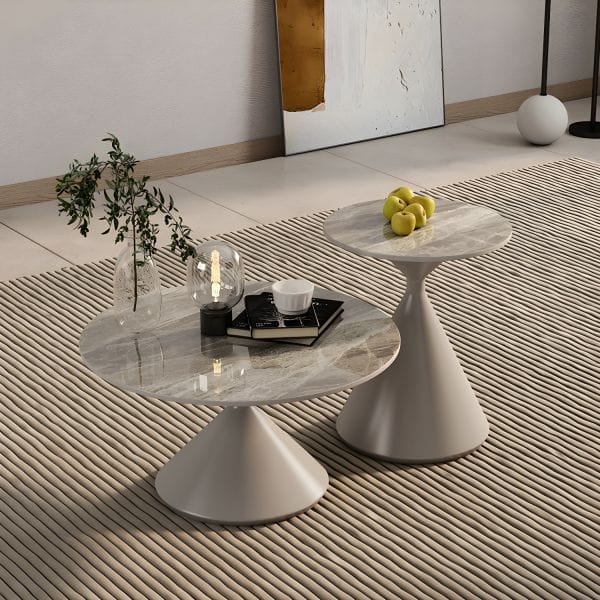 Two-Piece Marble-Top Nesting Coffee Tables with Metal Frame — WIMU Kitchen Nairobi — Kenya · WIMU Kitchen Nairobi