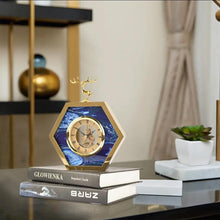 Gold Blue Desktop Clock – Elegant Decorative Table Clock for Home & Office Décor — WIMU Kitchen Nairobi — Kenya · WIMU Kitchen