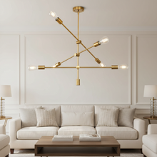 6 Light Starburst Ceiling Light Brass Fixture Sputnik Chandelier — Kenya · WIMU Kitchen