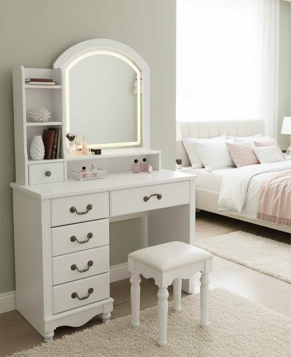 Dressing Table Makeup Vanity with Large Mirror and Storage Drawers — WIMU Kitchen Nairobi — Kenya · WIMU Kitchen Nairobi