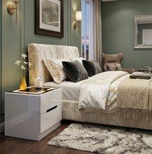 Modern Wooden Bedside Drawer with LED Light and Glass Top — WIMU Kitchen Nairobi — Kenya · WIMU Kitchen