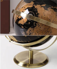 Retro World Globe 32cm - Black & Gold Rotating Desk Globe on Metal Stand — WIMU Kitchen Nairobi — Kenya · WIMU Kitchen