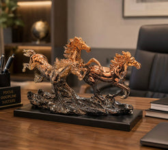 Resin Black Gold Running Horse Decorative Sculpture — Kenya · WIMU Kitchen