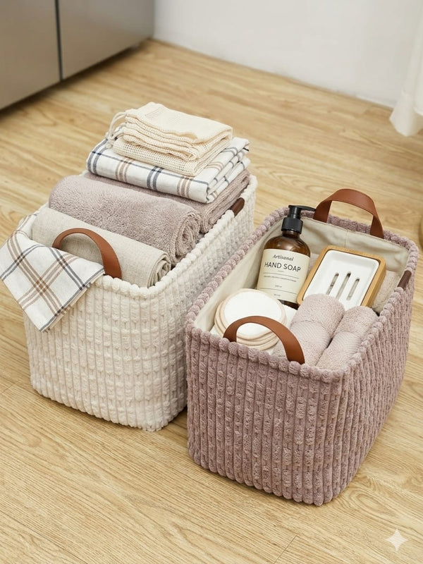 Corduroy Storage Basket. — Kenya · WIMU Kitchen Nairobi
