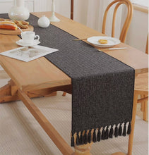 Woven Dining Table Runner with Tassels - Textured Premium Fabric Runner — WIMU Kitchen Nairobi — Kenya · WIMU Kitchen