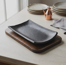 Black Stoneware Sizzling Platter 25 x 15cm — view 2 — Kenya · WIMU Kitchen
