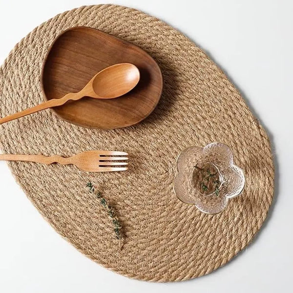 Oval Woven Placemats for Dining and Hospitality Tables — WIMU Kitchen Nairobi — Kenya · WIMU Kitchen Nairobi