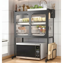 Kitchen Storage Rack with Microwave Stand, Metal Shelves and Side Holders — WIMU Kitchen Nairobi — Kenya · WIMU Kitchen