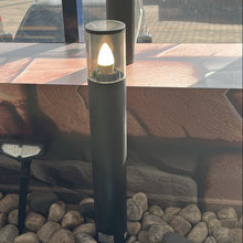 Black Aluminium Garden Bollard Light 650mm with Smoked Glass and E27 Holder - IP44 LL 22BL — WIMU Kitchen Nairobi — Kenya · WIMU Kitchen