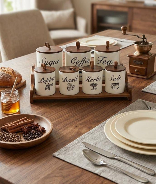 Luxury 8-Piece Canister Set with Display Tray (7 Canisters) — WIMU Kitchen Nairobi — Kenya · WIMU Kitchen Nairobi