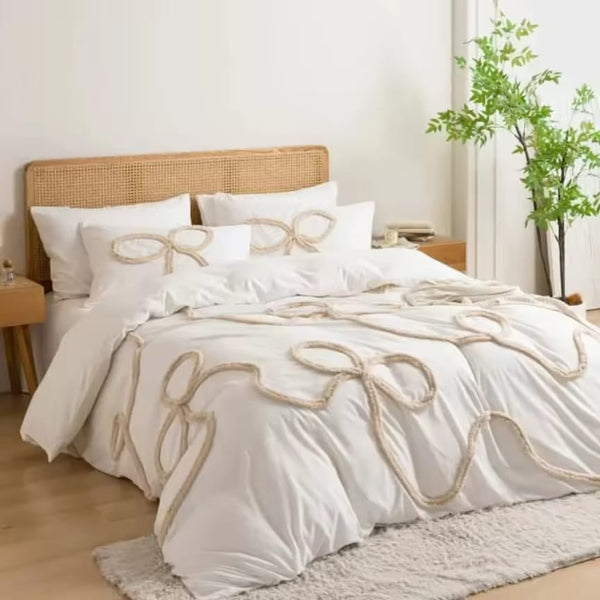 Bowknot Tufted Cotton Microfibre Duvet Cover Set, 4 Colours — WIMU Kitchen Nairobi — Kenya · WIMU Kitchen Nairobi