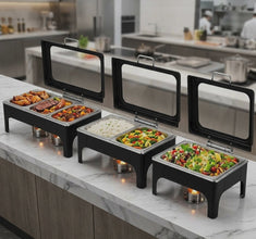 9L Black Chafing Dish, Single Double or Triple Configuration — WIMU Kitchen Nairobi — Kenya · WIMU Kitchen