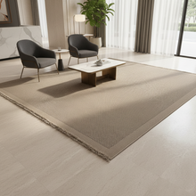 Fuwwa Greige Dotted Diamond Framed Rug, 3 Sizes — view 3 — Kenya · WIMU Kitchen