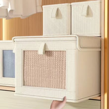 Foldable Canvas Storage Box with Window 40x25x20cm — view 3 — Kenya · WIMU Kitchen