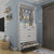 White Narrow Shoe Cabinet with Coat Hanger - 3 Flip Drawers, Storage Drawer and Shelf — WIMU Kitchen Nairobi