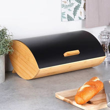 Bamboo Bread Bin with Metal Cover 35 x 25 x 15.5cm — view 3 — Kenya · WIMU Kitchen