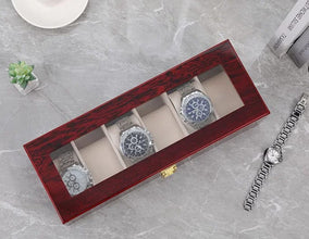 6-Slot Wooden Watch Organiser with Glass Top - Display Case for Watches — WIMU Kitchen Nairobi — Kenya · WIMU Kitchen