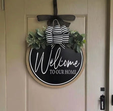 Wooden Welcome Door Wreath Sign – 30cm Rustic Front-Door Hanging Décor — WIMU Kitchen Nairobi — Kenya · WIMU Kitchen