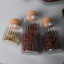 3pcs Glass Spice Jar Set with Bamboo cork Lid — Kenya · WIMU Kitchen
